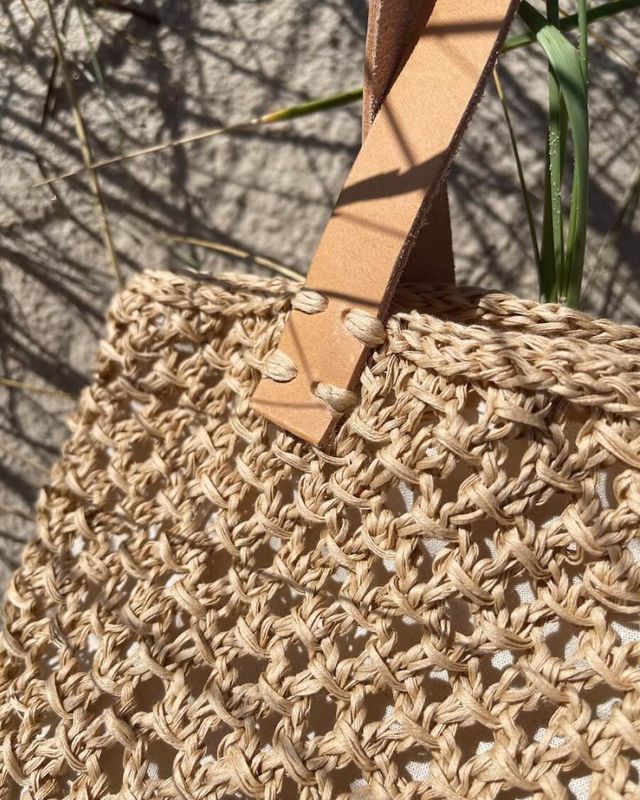 Lærreim til French Market Bag, natur